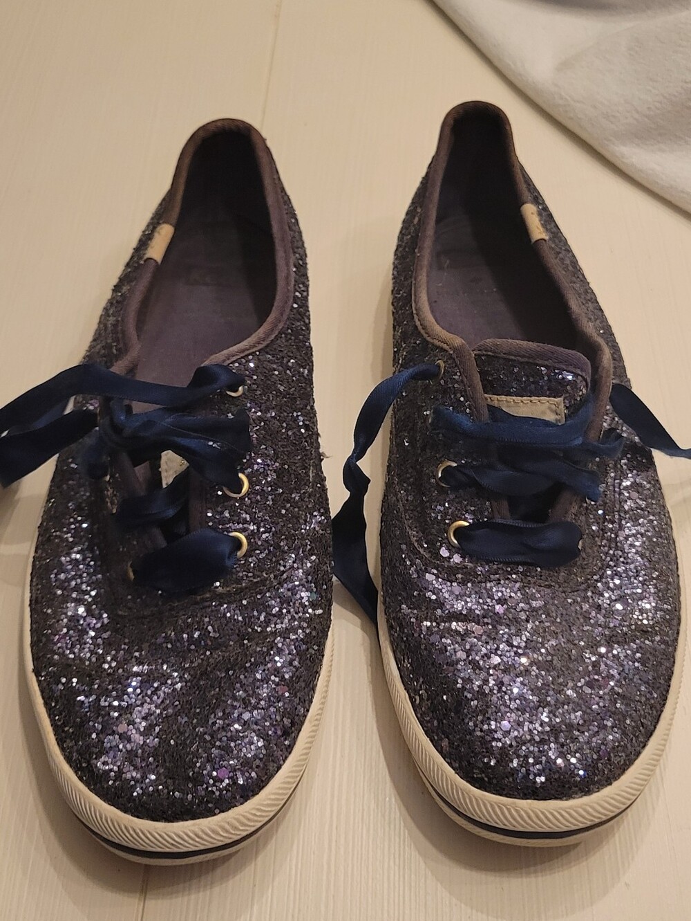 KEDS x KATE SPADE Navy Glitter Sneaker Women's Size 9.5